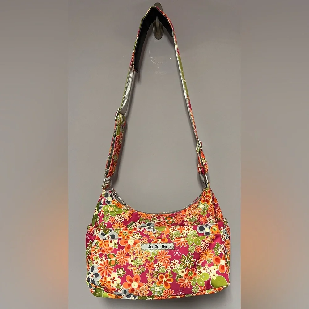 JUJUBE HoBo Be MACHINE WASHABLE Perky Floral DIAPER BAG Changing Pad Maternity